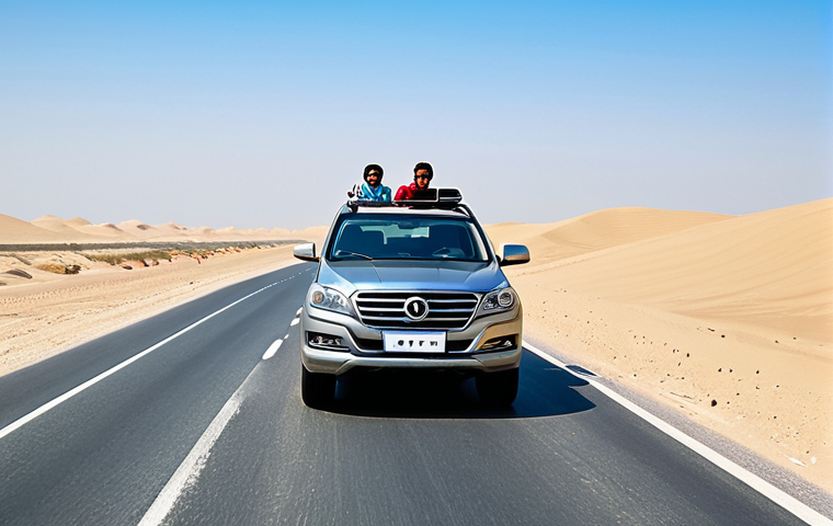 UAE 교통 법규 및 자동차 렌트 - Dubai Cityscape Drive**

"A professional businesswoman in a modest business suit driving a modern ca...