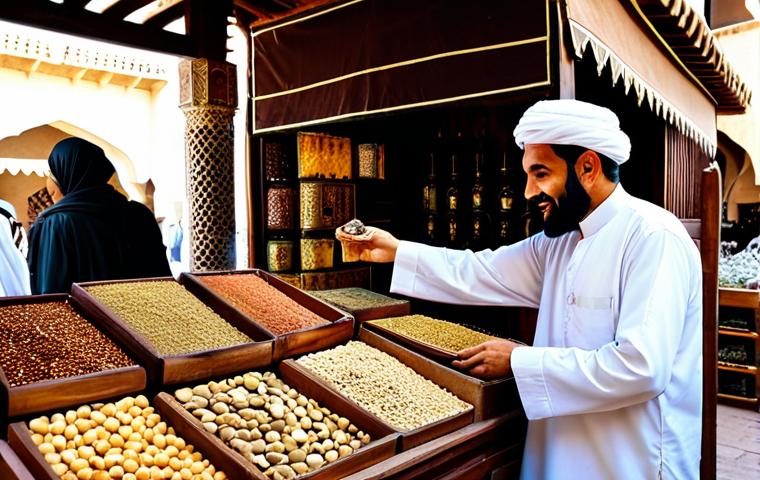 UAE에서 전통 향수 우드 구매법 - **Image Prompt 1: Bustling Traditional Oud Souk**
A vibrant, warm-toned scene inside a tradition...