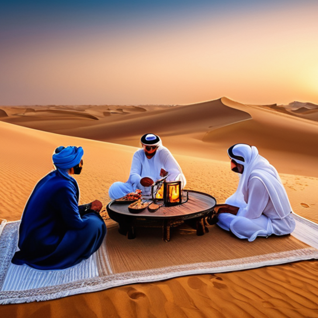 아랍에미리트 기후와 여행 적기 - **Winter in the UAE (Outdoor Adventure & Authenticity)**
    "A picturesque evening scene during win...