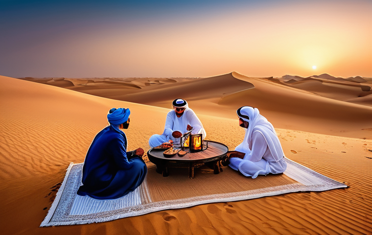 아랍에미리트 기후와 여행 적기 - **Winter in the UAE (Outdoor Adventure & Authenticity)**
"A picturesque evening scene during win...